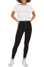 Women's Topshop Joni Contrast Stitch Skinny Jeans X 30 - Black