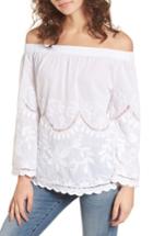 Women's Blanknyc Embroidered Off The Shoulder Top - White