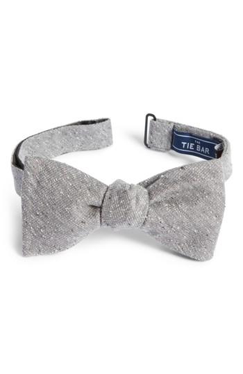 Men's The Tie Bar West Ridge Silk Bow Tie, Size - Grey