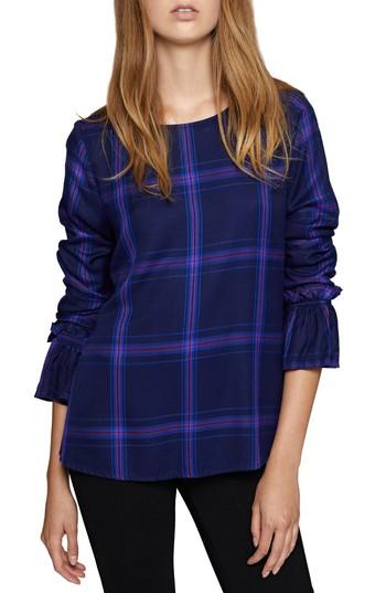 Women's Sanctuary Night Crawler Ruffle Cuff Top - Blue