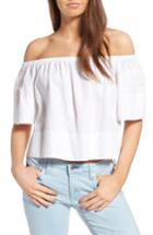 Women's Ag Sylvia Off The Shoulder Linen Twill Top