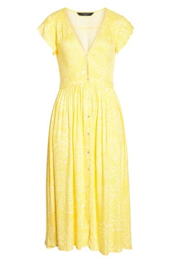 Women's Knot Sisters Domingo Midi Dress - Yellow