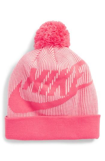 Women's Nike Sportswear Beanie With Removable Pom - Pink