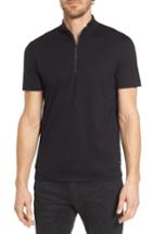 Men's Boss Pallardi Mercedes Slim Fit Zip Henley - Black