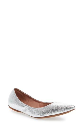 Women's Linea Paolo Nico Pointy Toe Flat .5 M - Metallic