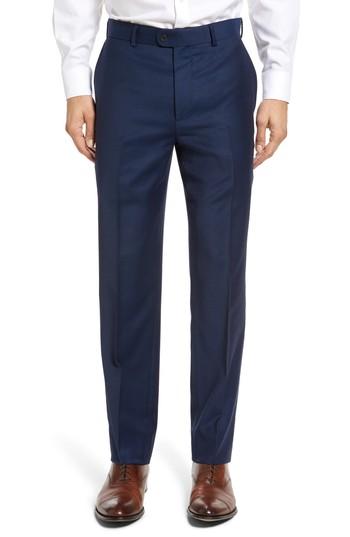 Men's Bensol Gab Trim Fit Flat Front Pants X 34 - Blue