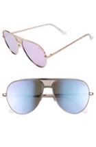 Women's #quayxkylie Iconic 60mm Aviator Sunglasses - Gold/ Purple