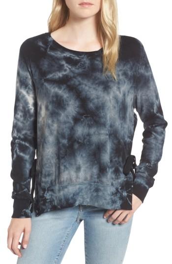 Women's Pam & Gela Tie Dye Sweatshirt, Size - Black