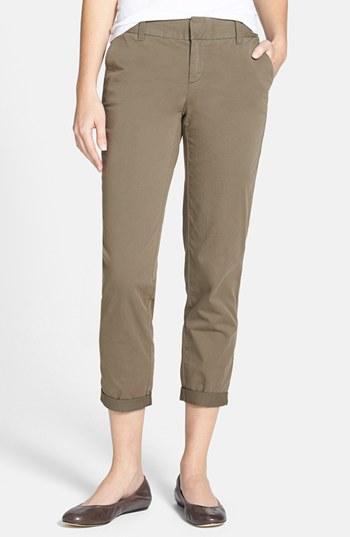 Caslon Chino Ankle Pants (regular & Petite) Olive Tuscan