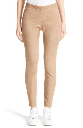 Women's Fabiana Filippi Stretch Suede Leggings Us / 44 It - Brown