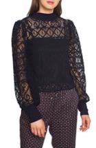 Women's 1.state Lace Detail Crop Top - Blue