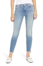 Women's Mother The Looker Fray Step Hem Ankle Skinny Jeans - Blue