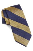 Men's Nordstrom Men's Shop 'grenadine Bar Stripe' Silk Tie, Size - Yellow
