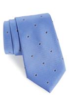 Men's Calibrate Six Point Medallion Silk Tie, Size - Blue