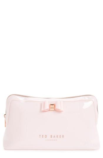 Ted Baker London Jana Bow Cosmetic Case, Size - Black