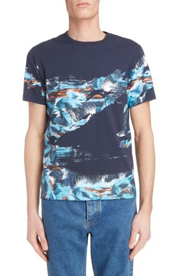 Men's Kenzo Abstract Landscape T-shirt - Blue