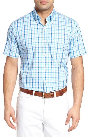 Men's Peter Millar Exploded Gingham Sport Shirt