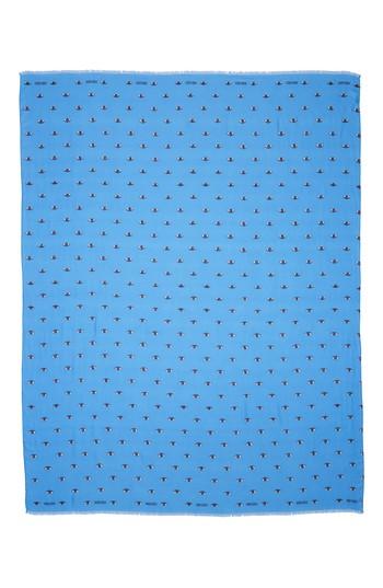 Women's Kenzo Eyes All Over Scarf, Size - Blue