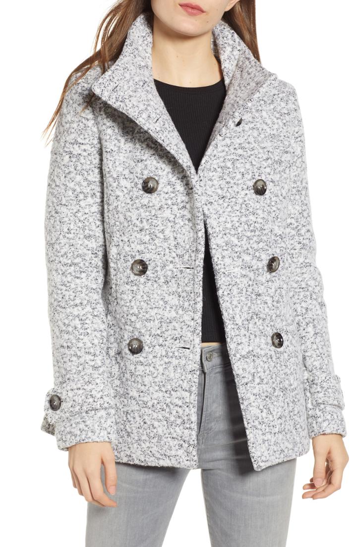 Women's Thread & Supply Oxford Double Breasted Coat - Grey