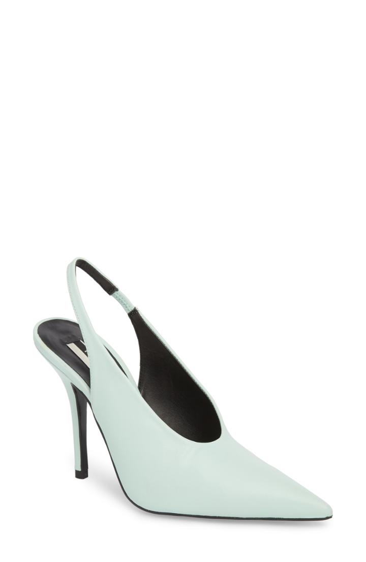 Women's Topshop Goddess Slingback Pump .5us / 39eu - Green