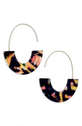 Women's Baublebar Thin Drop Acrylic Oval Hoop Earrings