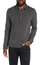 Men's Ted Baker London Fruitpa Slim Fit Long Sleeve Polo (s) - Grey