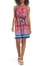 Women's Eliza J Built-in Tie Fit & Flare Dress - Red