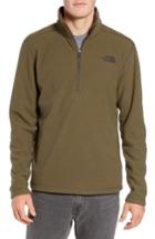 Men's The North Face Texture Cap Rock Quarter Zip Fleece Jacket, Size - Green