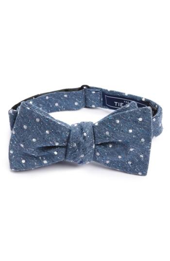 Men's The Tie Bar Knotted Dots Silk Bow Tie, Size - Blue