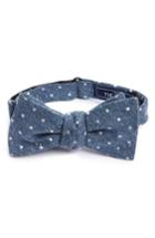 Men's The Tie Bar Knotted Dots Silk Bow Tie, Size - Blue