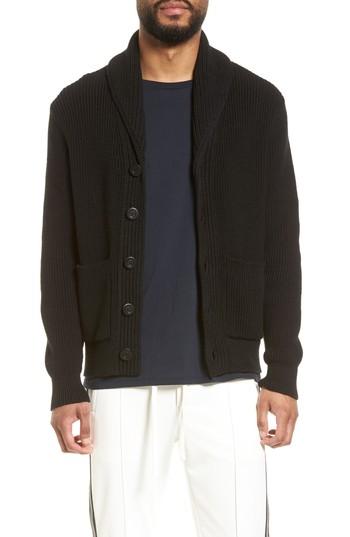 Men's Vince Shawl Collar Cardigan - Black