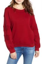 Women's Stateside French Terry Stripe Sweatshirt - Red