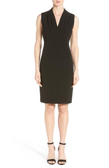 Women's T Tahari 'tonya' V-neck Sheath Dress