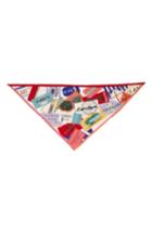 Women's Burberry Ticket Silk Triangle Scarf, Size - Red