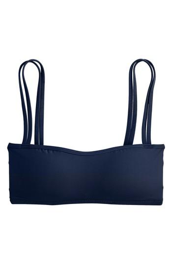 Women's J.crew Double Strap Bikini Top - Blue