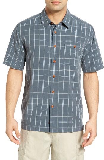 Men's Quiksilver Waterman Collection 'crow's Nest' Regular Fit Plaid Sport Shirt - Grey