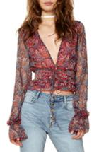 Women's The East Order Constanze Tie Front Blouse - Red