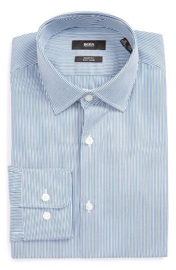 Men's Boss Marley Us Sharp Fit Easy Iron Stripe Dress Shirt