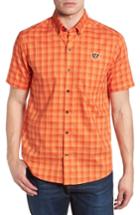 Men's Cutter & Buck Cincinnati Bengals - Fremont Regular Fit Check Sport Shirt - Orange