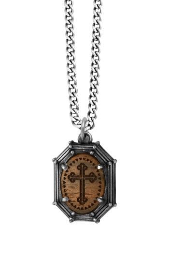 Men's King Baby Industrial Cross Pendant Necklace