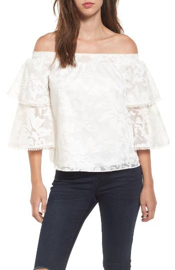 Women's Devlin Sia Bell Sleeve Blouse - White