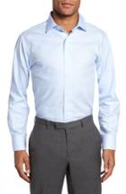 Men's Lorenzo Uomo Trim Fit Houndstooth Dress Shirt .5 - 36 - Blue