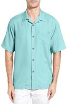 Men's Tommy Bahama Royal Bermuda Standard Fit Silk Blend Camp Shirt - Green
