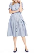 Women's Gal Meets Glam Collection Daisy Cotton Dobby Shirtdress - Blue