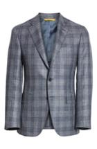 Men's Canali Classic Fit Wool Blend Check Sport Coat Us / 48 Eu S - Grey