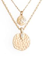 Women's Treasure & Bond Multistrand Hammered Disc Pendant Necklace