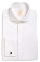 Men's Strong Suit 'pique' Trim Fit Tuxedo Shirt R - White