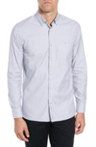 Men's Ted Baker London Brixton Slim Fit End On End Sport Shirt (s) - Blue