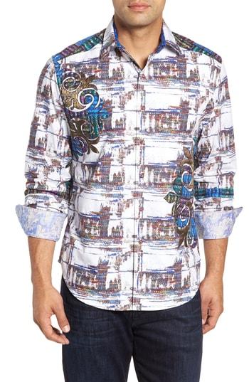 Men's Robert Graham Distinct Palate Limited Edition Classic Fit Sport Shirt - White