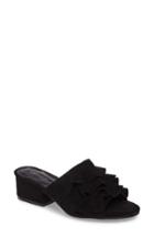 Women's Topshop Darcy Ruffle Slide Sandal .5us / 35eu - Black